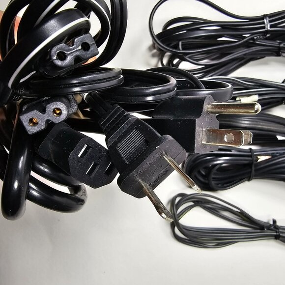Lot of 20 Assorted Replacement Electric Power Cord Cables w/ Various Connectors - Picture 5 of 8